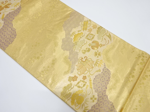 JAPANESE KIMONO / VINTAGE FUKURO OBI / SILK / WOVEN TREASURES & MICHINAGADORI